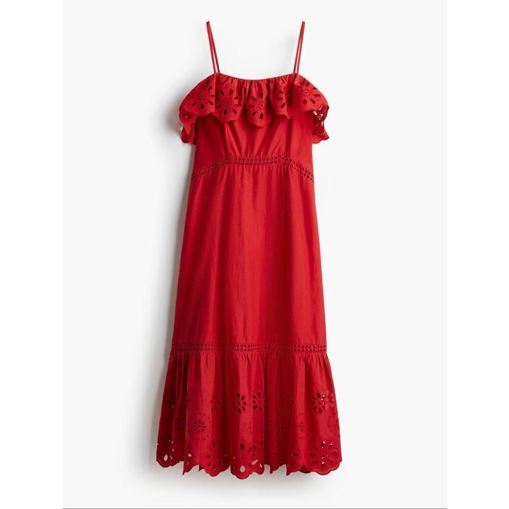 NWT H&M COTTON DRESS WITH EYELET EMBROIDERY